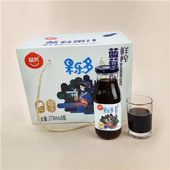 蓝笑蓝莓果汁礼盒（286ml*6）
