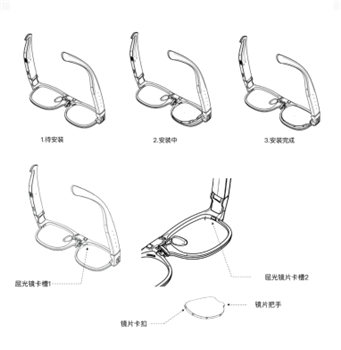 亮亮眼镜近视老花配套眼镜片听障助听聋哑老年人士语音转文字实时显示ai智能字幕眼镜片