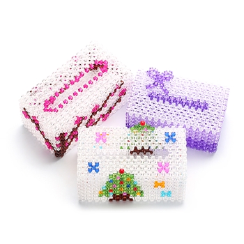 公益爱心『众』品牌 纯手工串珠纸巾盒 多种颜色款式随机发货